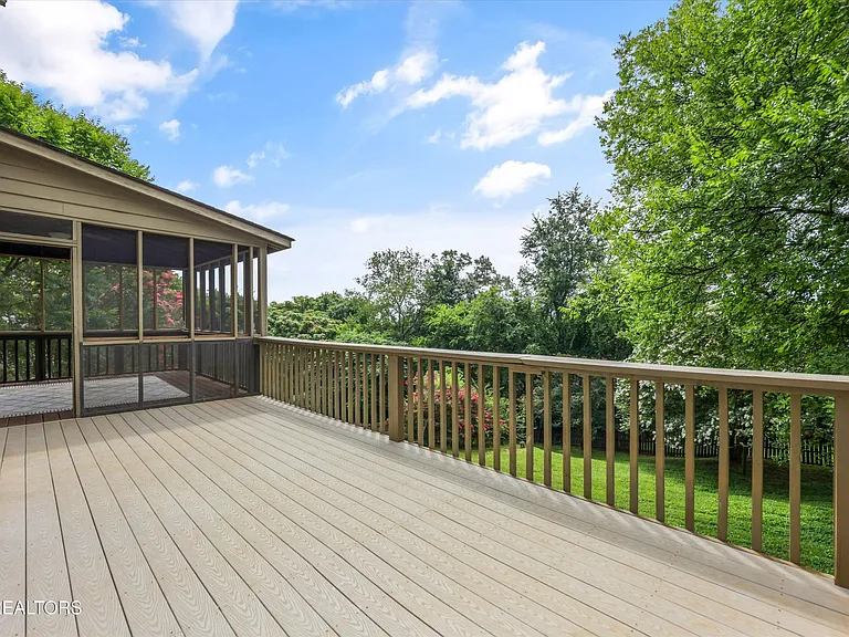 Composite deck overlooking backyard at 11016 Calloway View Dr