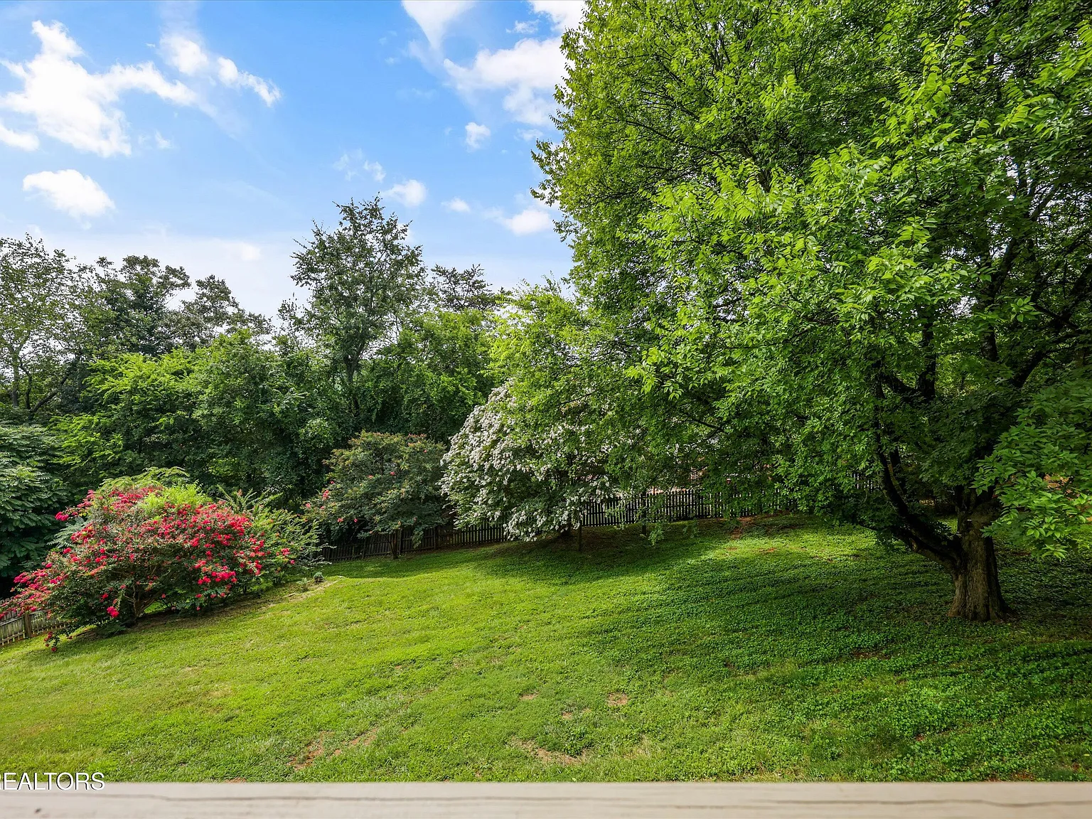 Backyard view from deck at 11016 Calloway View Dr